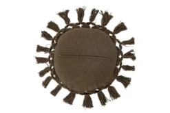 Zierkissen Alexis – rundes Baumwollkissen mit Quasten