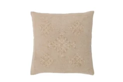 Zierkissen Alina – Baumwollkissen in Natur mit Stickdetails