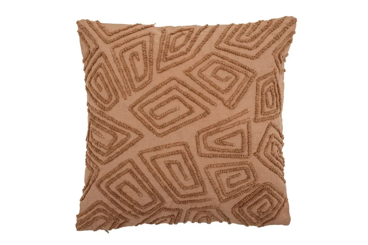 Zierkissen Arezzo – Stickdesign in Braun