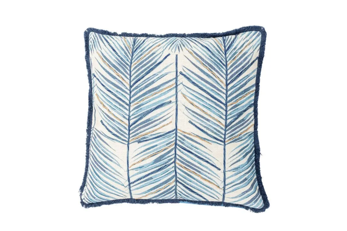 Zierkissen Lana - aus Baumwolle in der Farbe Blau