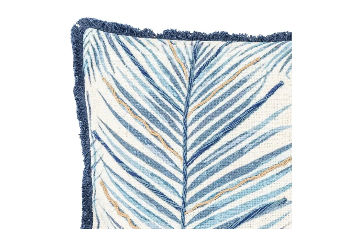 Zierkissen Lana - aus Baumwolle in der Farbe Blau