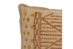 Zierkissen Matera – Stickdesign in natürlichem Farbton