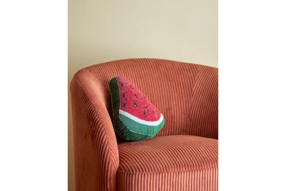 Zierkissen Palermo – Wassermelonen-Design mit Glasperlen